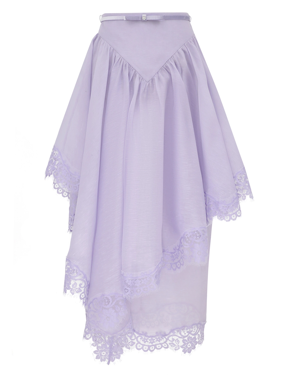 Crush Lace Trim Skirt