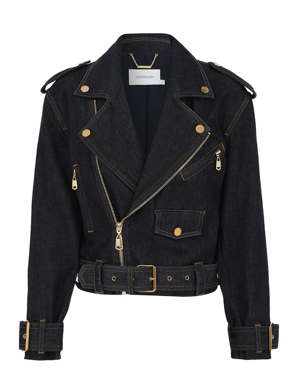 Crush Denim Biker Jacket