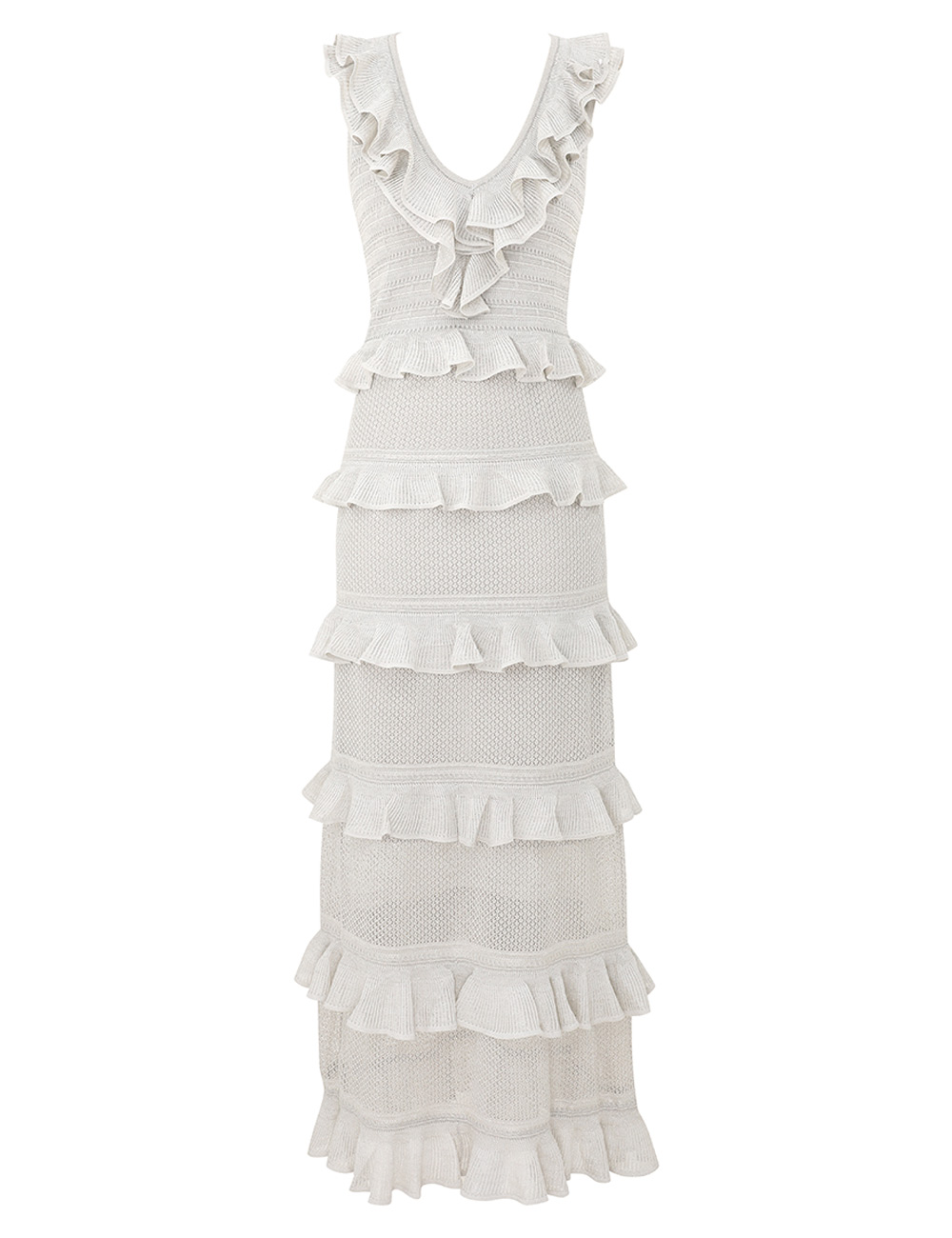 Crush Frilled V-Neck Midi