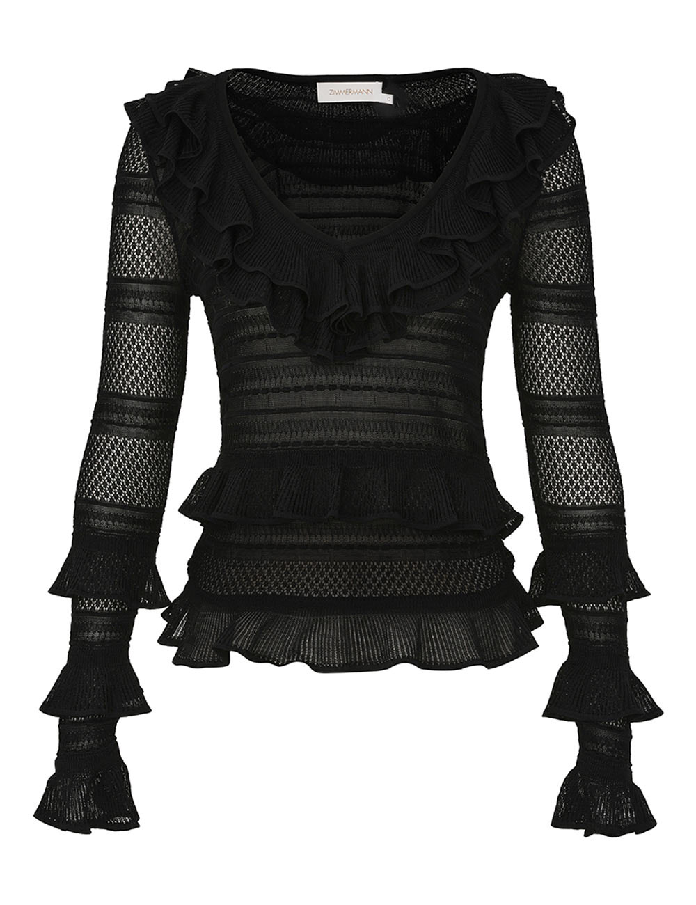Crush Frilled V-neck Top