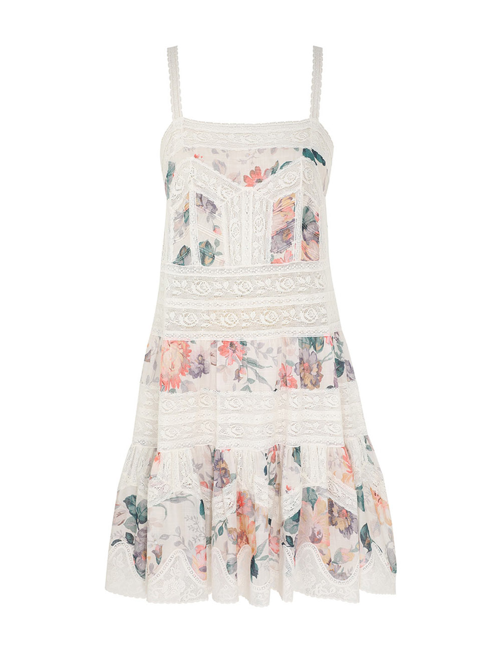 Acacia Lace Trim Mini Dress