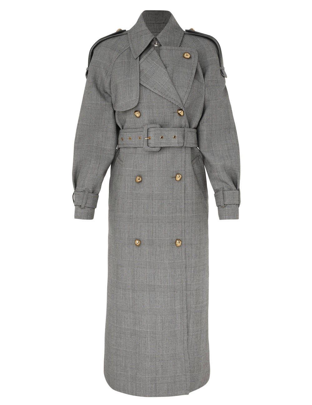 Check Trench Coat