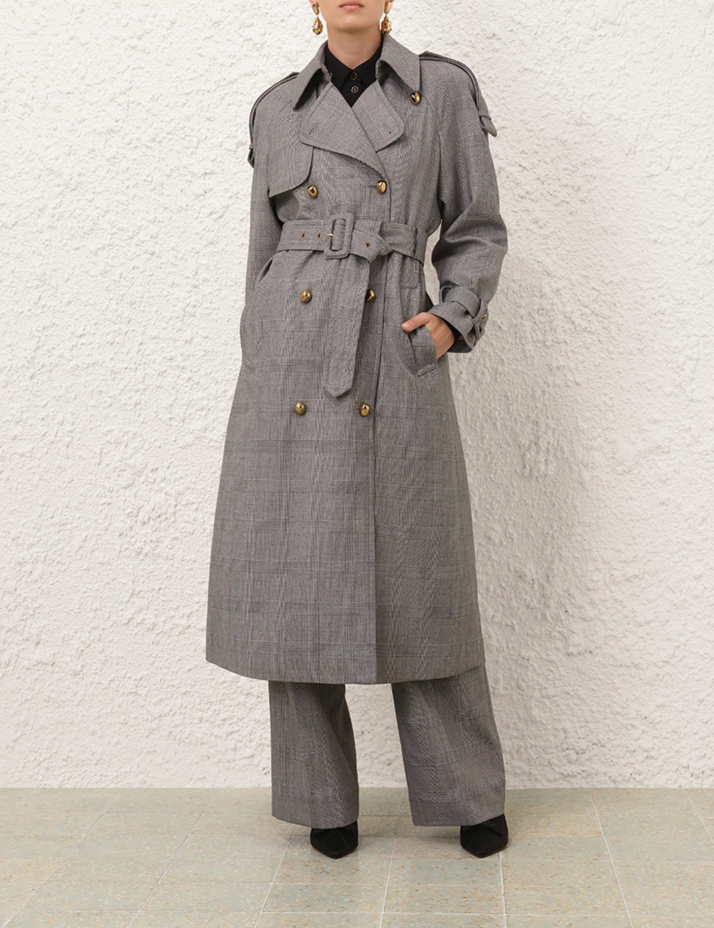 Check Trench Coat 3 Check Trench Coat