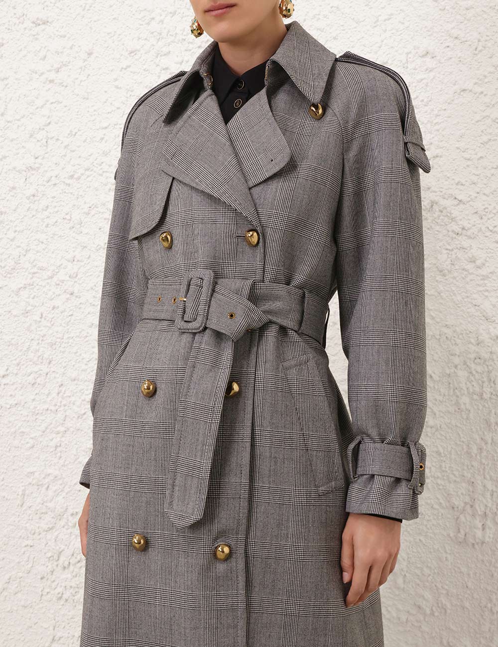 Check Trench Coat 6 Check Trench Coat