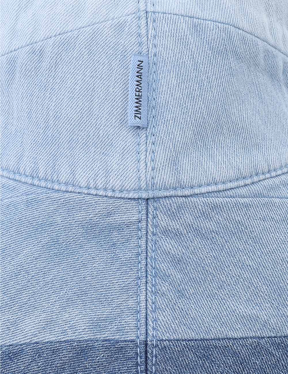 Chevron Denim Long Brim Hat 8 Chevron Denim Long Brim Hat