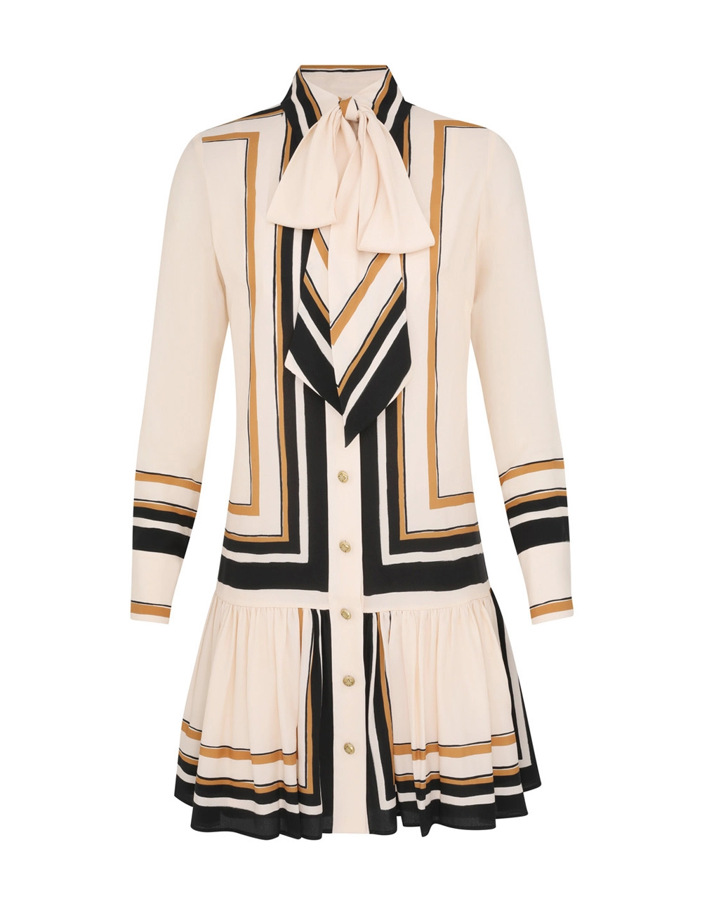 Tie Neck Mini Dress