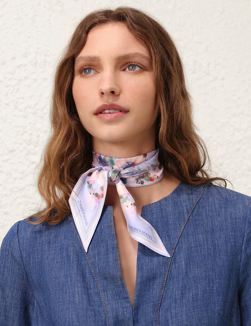 Printed Silk Ribbon Scarf 3 Printed Silk Ribbon Scarf
