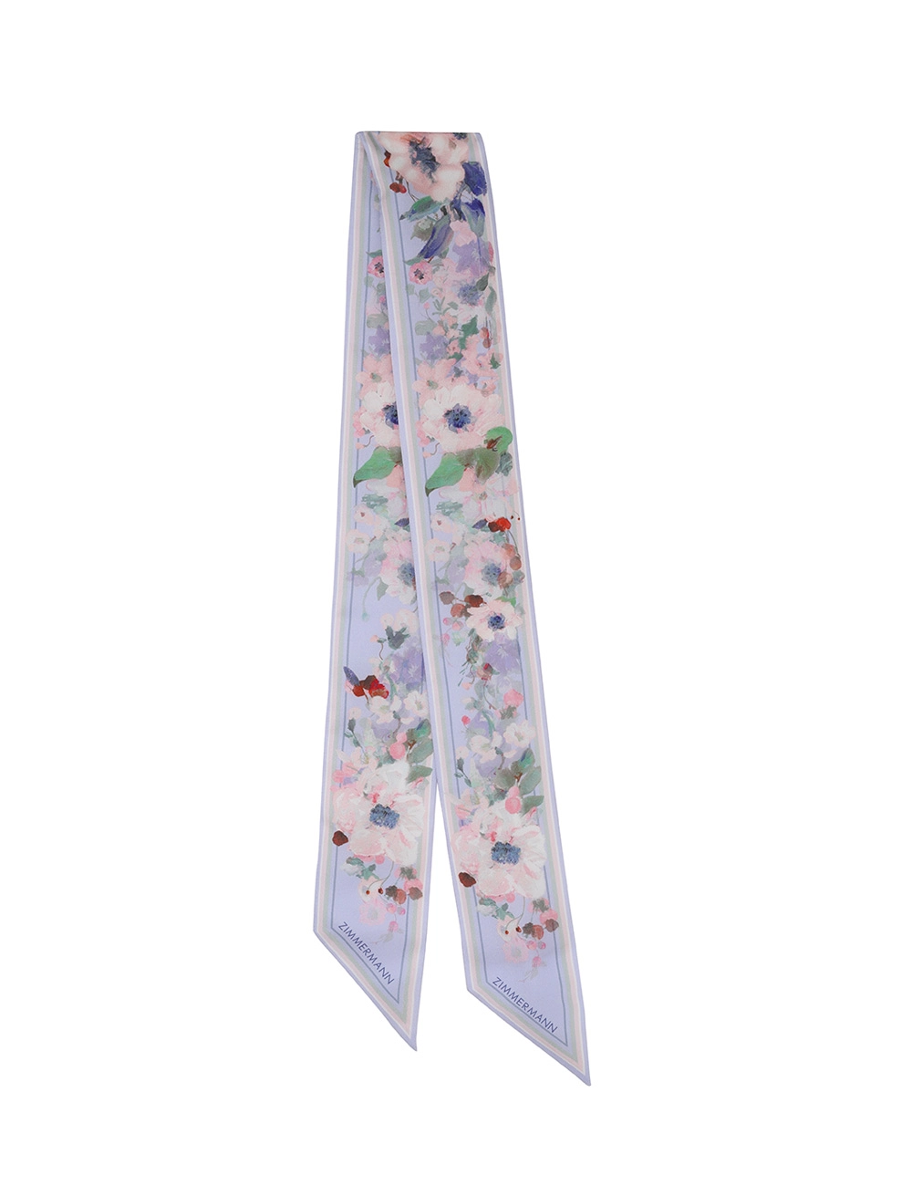Printed Silk Ribbon Scarf 4 Printed Silk Ribbon Scarf