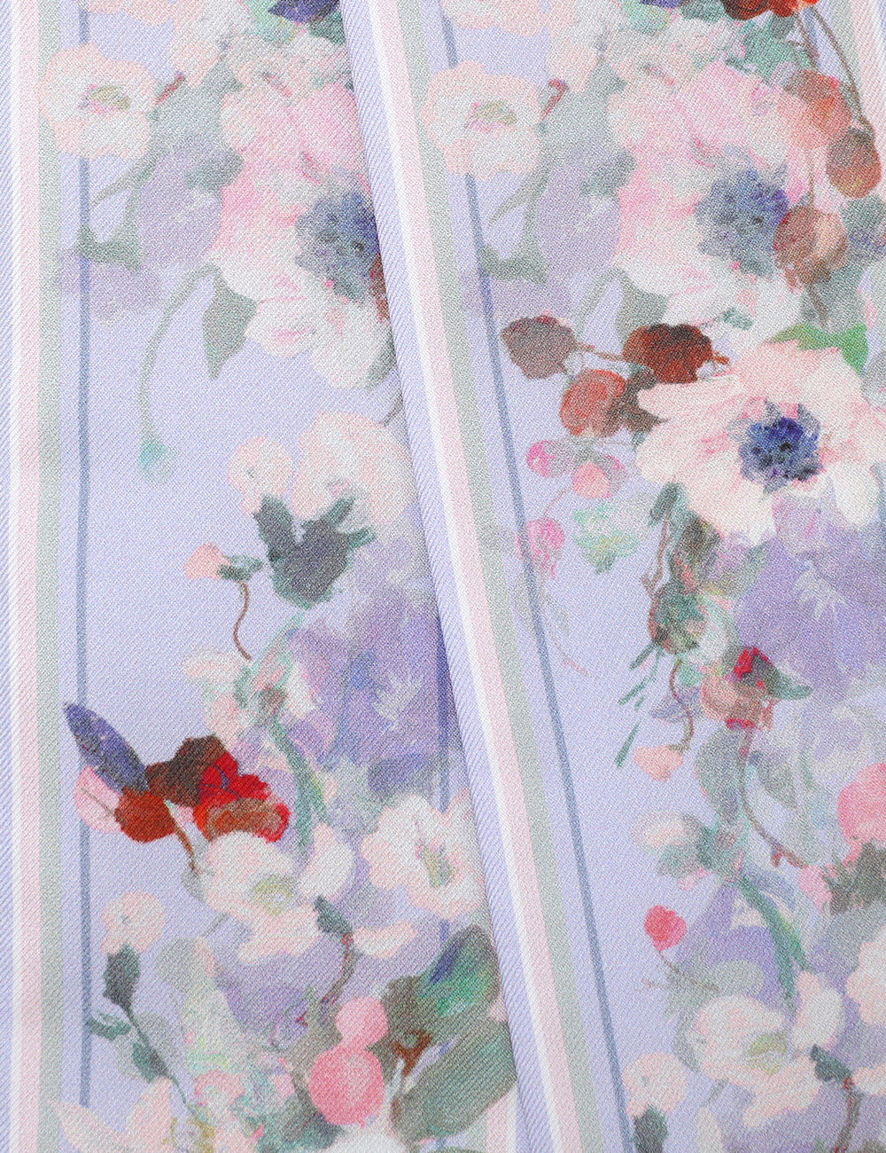 Printed Silk Ribbon Scarf 6 Printed Silk Ribbon Scarf
