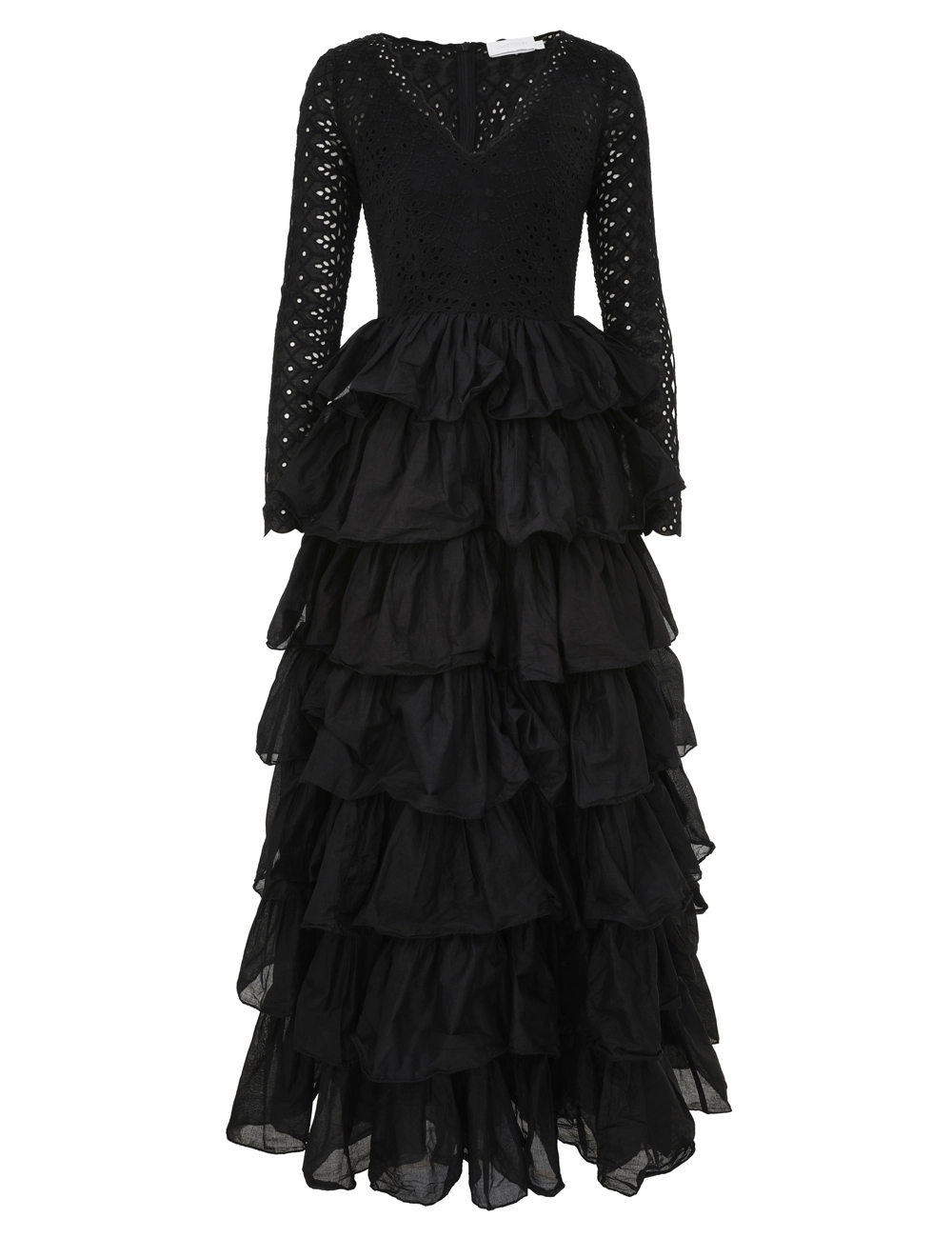 Tallow Tiered Ruffle Gown