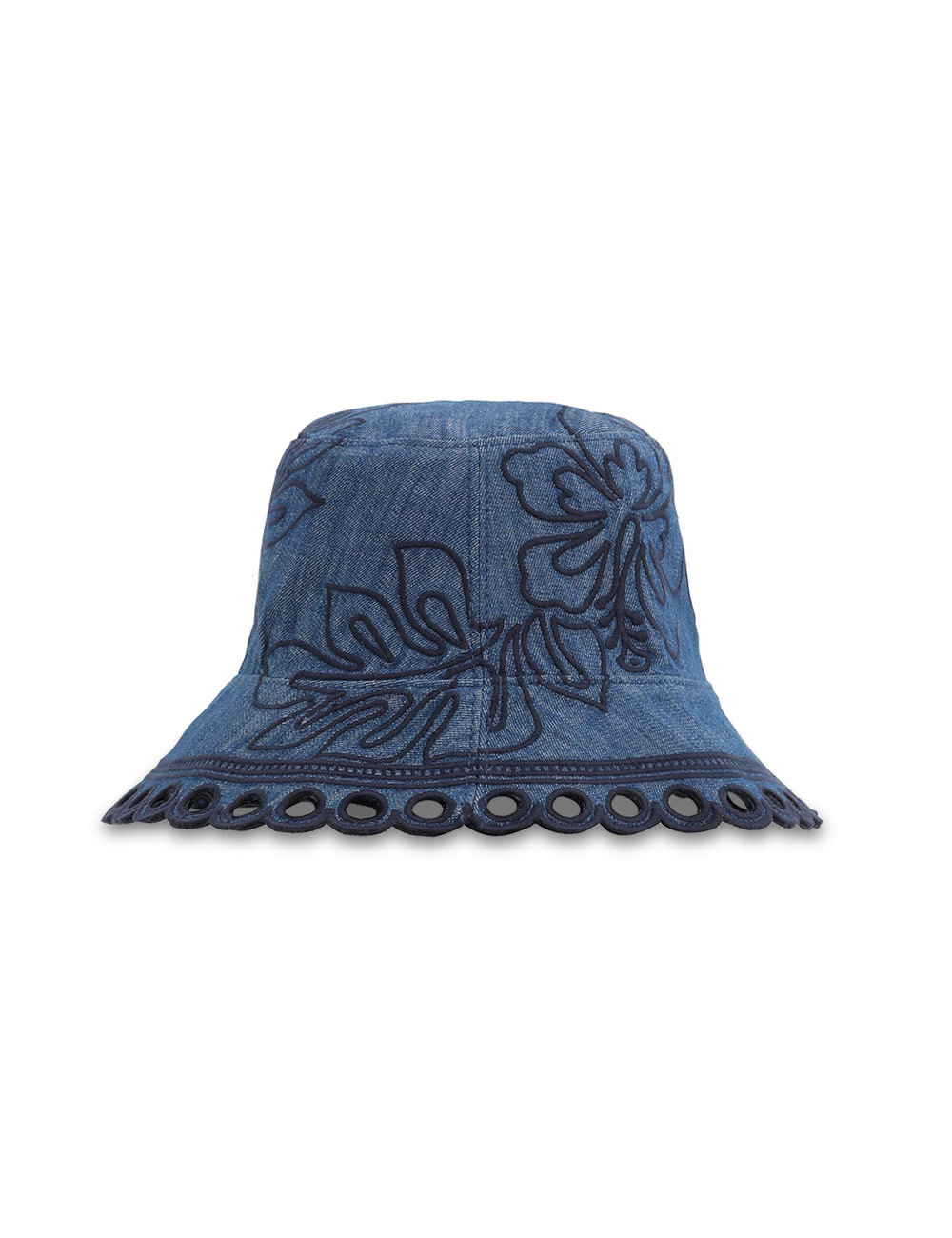Embroidered Denim Bucket Hat 4 Embroidered Denim Bucket Hat