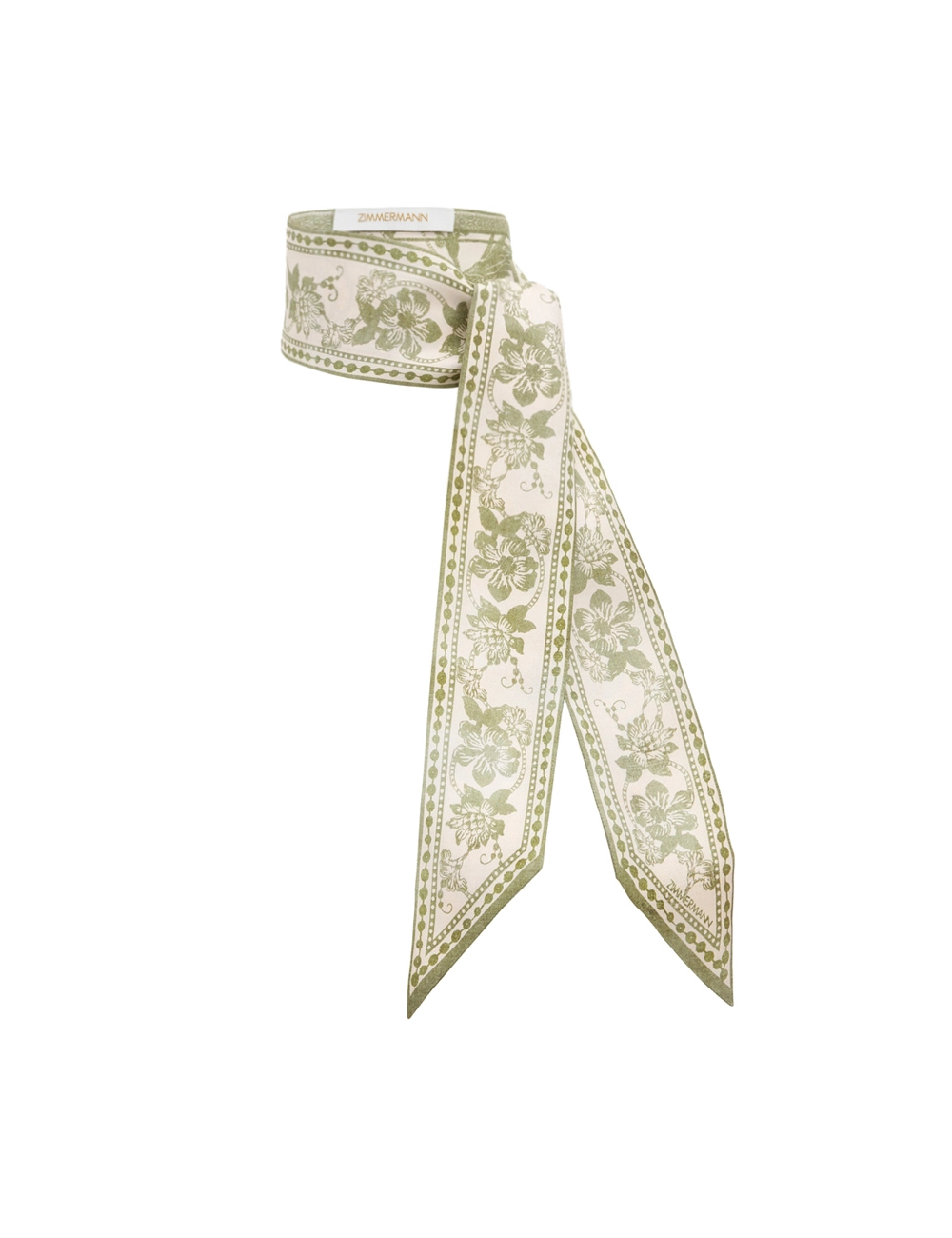 Printed Silk Ribbon Scarf