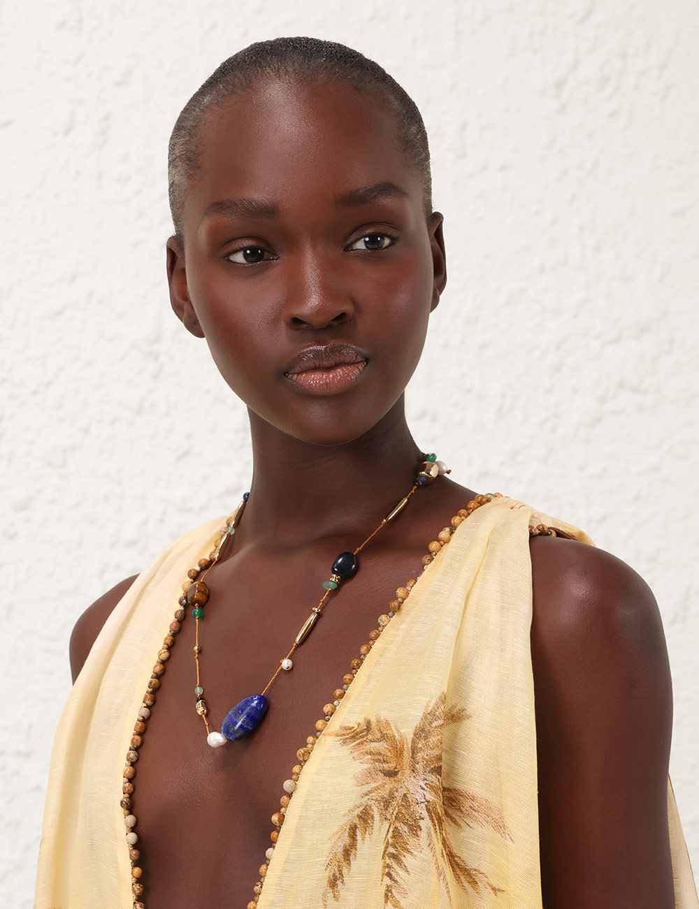 Mellow Stone Beaded Necklace 3 Mellow Stone Beaded Necklace