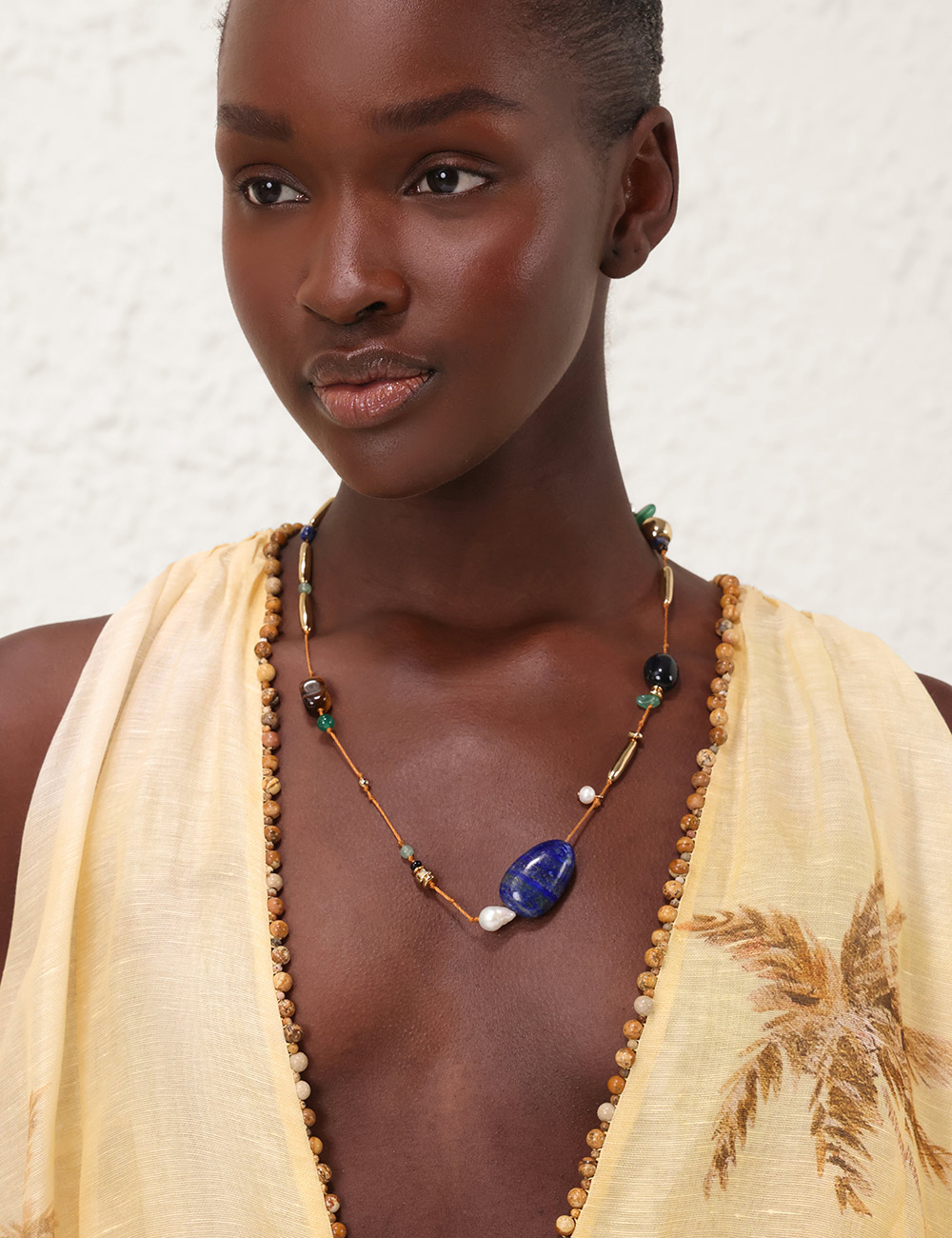 Mellow Stone Beaded Necklace 6 Mellow Stone Beaded Necklace