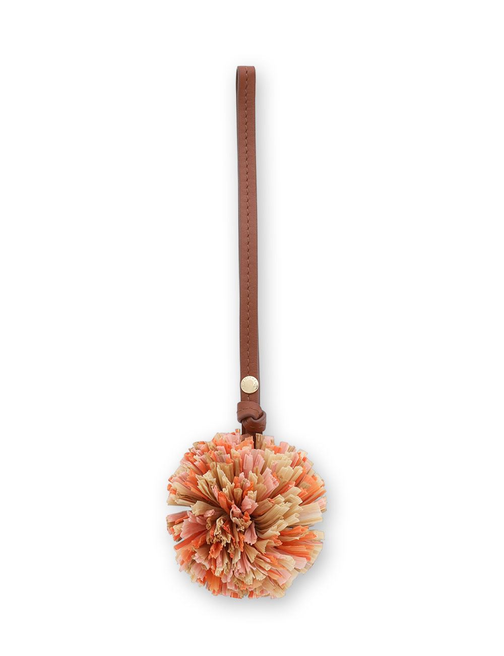 Pompom Raffia Bag Charm