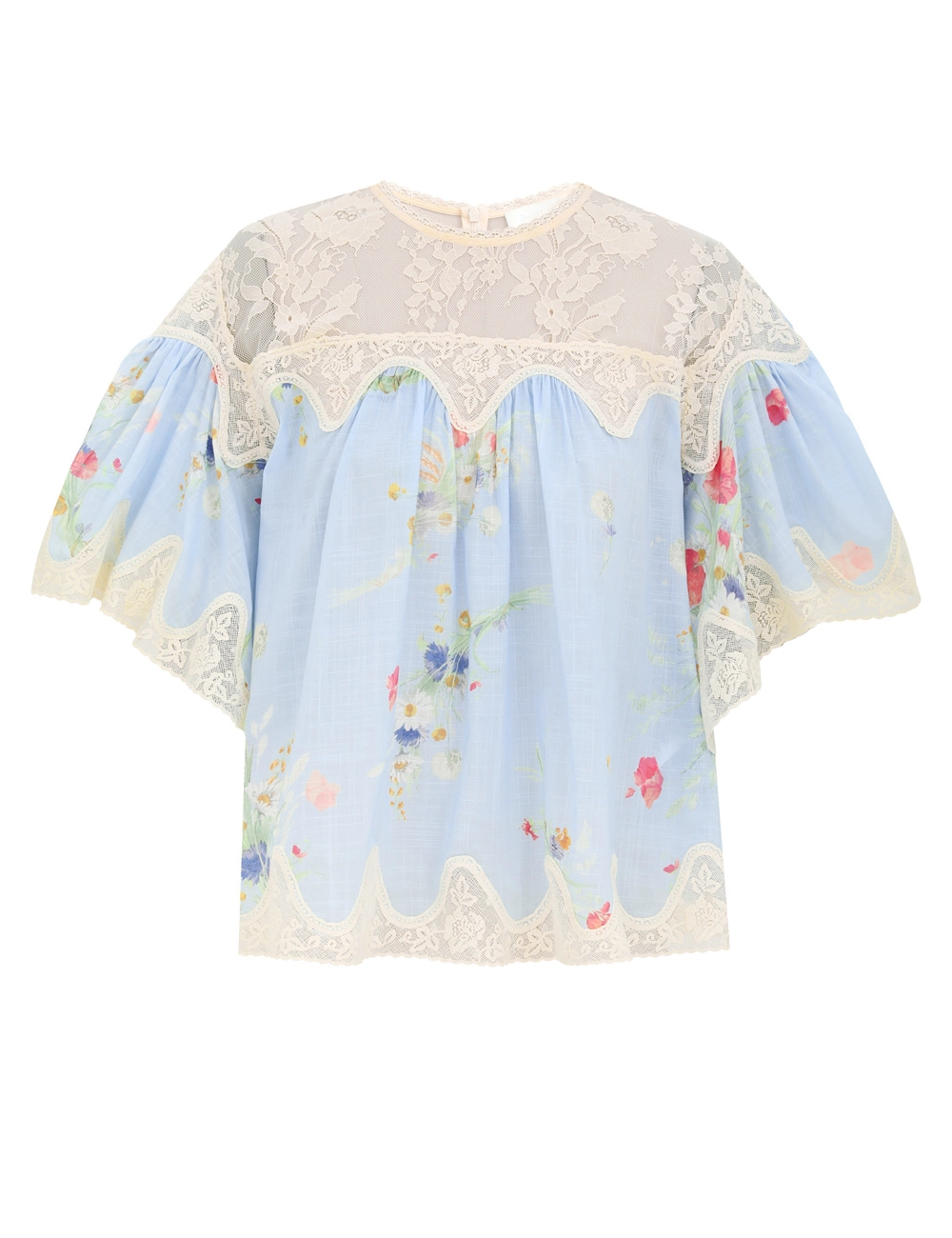 Lucky Lace Trim Blouse