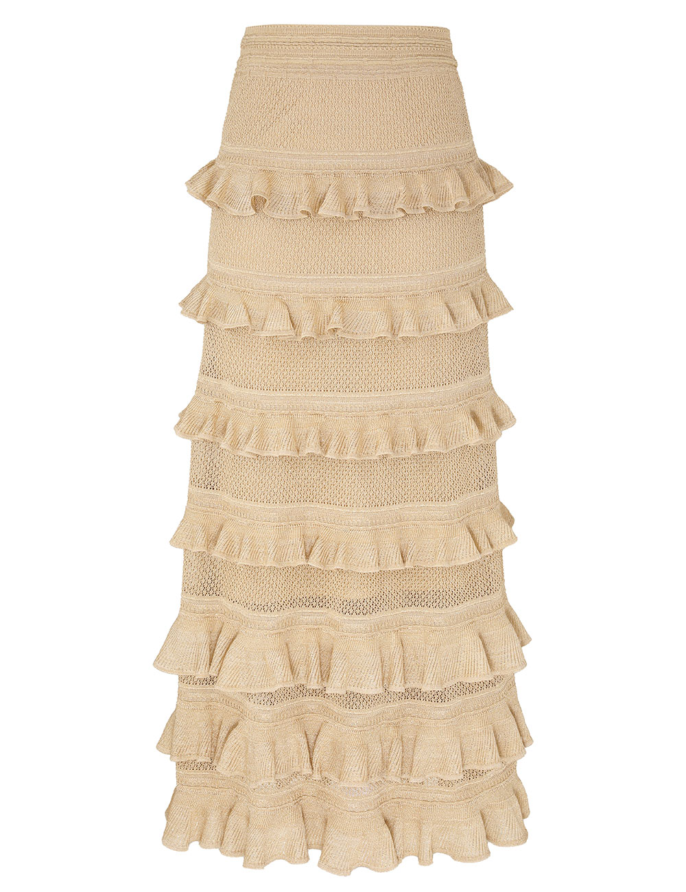 Hypnotic Lace Frill Midi Skirt