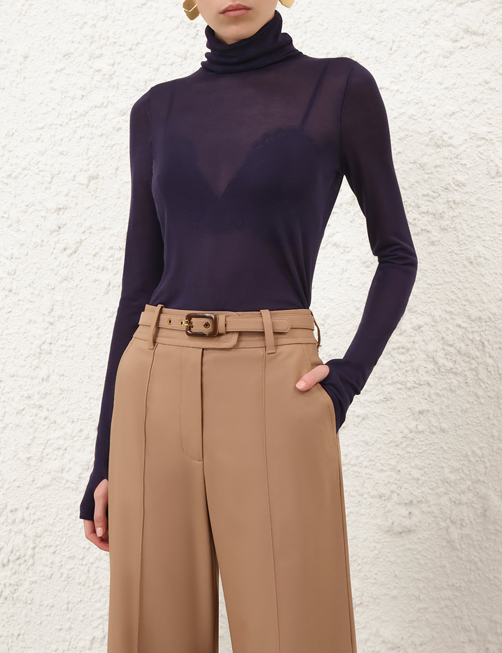 Fine Knit Roll Neck Top 3 Fine Knit Roll Neck Top