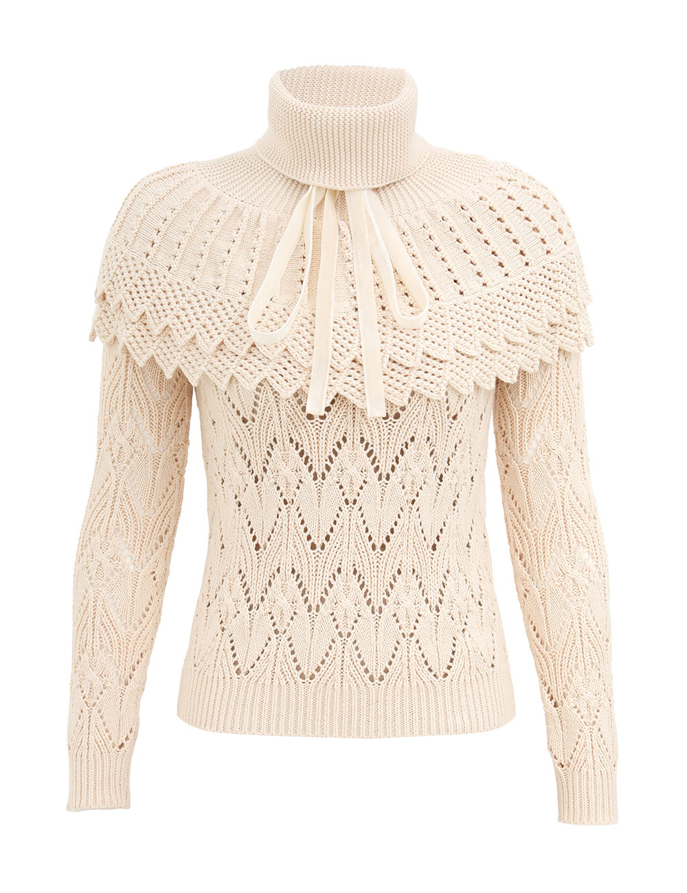 Hypnotic Ruffle Collar Sweater