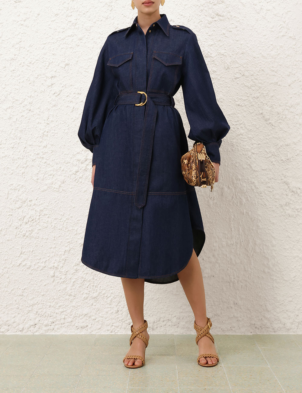 Denim Cargo Midi Dress 3 Denim Cargo Midi Dress