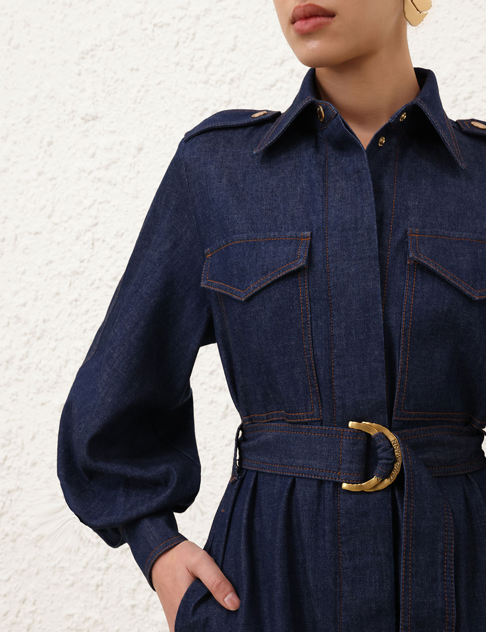Denim Cargo Midi Dress 6 Denim Cargo Midi Dress